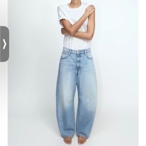 Zara TRF Mid-Rise Baggy Balloon Jeans (36/4)
